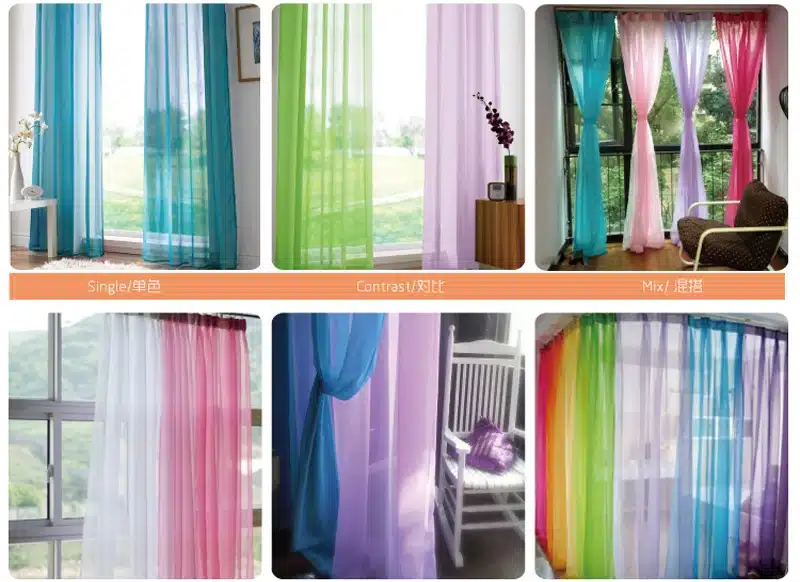 European and American style curtains for living room white Window Screening Solid Door Curtains Drape Panel Sheer Tulle W184#10 18