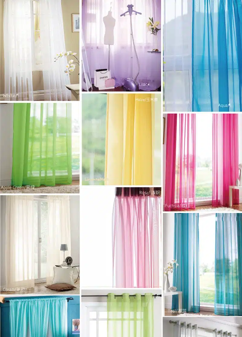 European and American style curtains for living room white Window Screening Solid Door Curtains Drape Panel Sheer Tulle W184#10 26