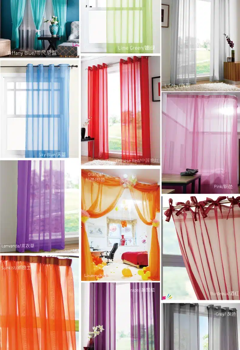 European and American style curtains for living room white Window Screening Solid Door Curtains Drape Panel Sheer Tulle W184#10 27