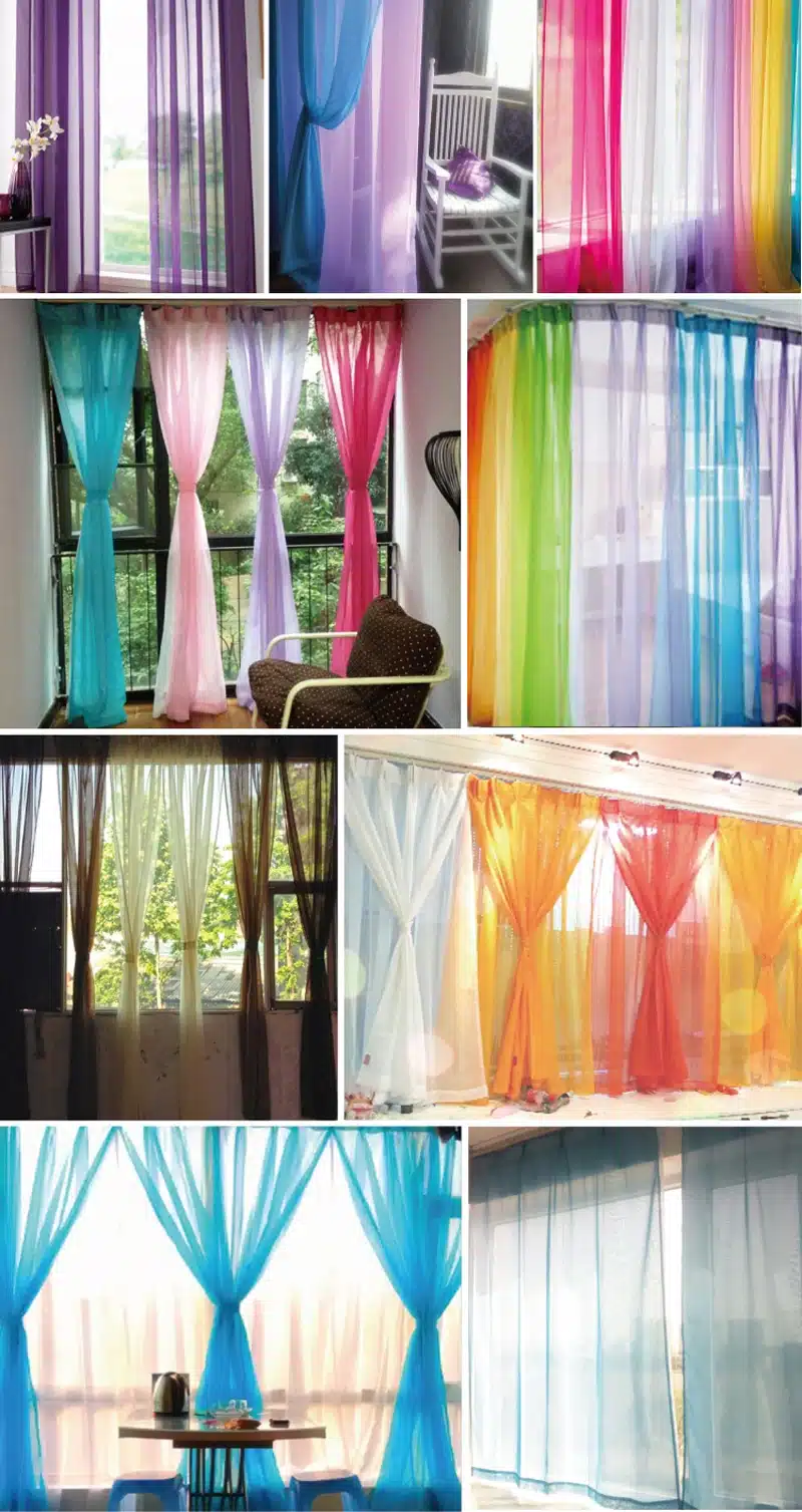 European and American style curtains for living room white Window Screening Solid Door Curtains Drape Panel Sheer Tulle W184#10 30