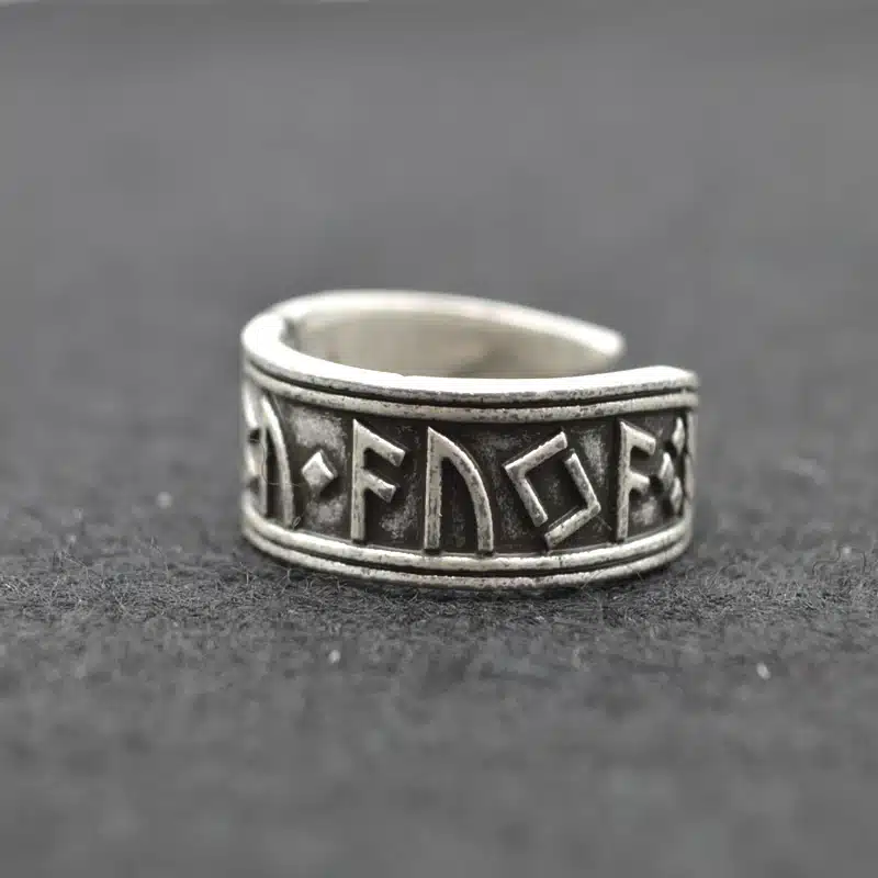 1pcs Antique Silver Viking Ring Nordic Rune Rings Handmade Men Adjustable Rings Norse Mythology Viking Jewelry RG37 22