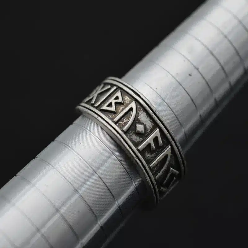 1pcs Antique Silver Viking Ring Nordic Rune Rings Handmade Men Adjustable Rings Norse Mythology Viking Jewelry RG37 25