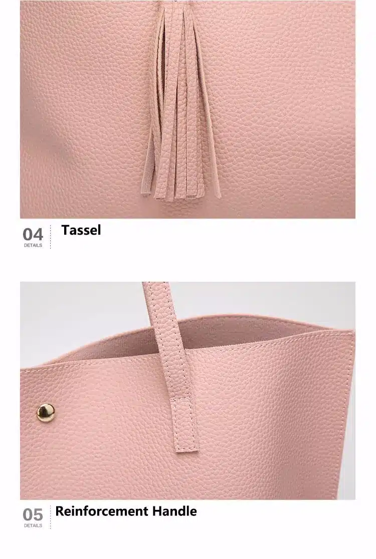Ankareeda Luxury Brand Women Shoulder Bag Soft Leather TopHandle Bags Ladies Tassel Tote Handbag High Quality Women's Handbags 39