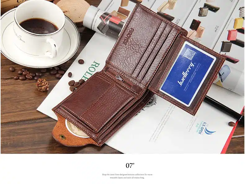 New 2018 Guaranteed Genuine Leather Brand Men Wallets Design Short Small Wallets Male Mens Purses Card Holder Carteras 17