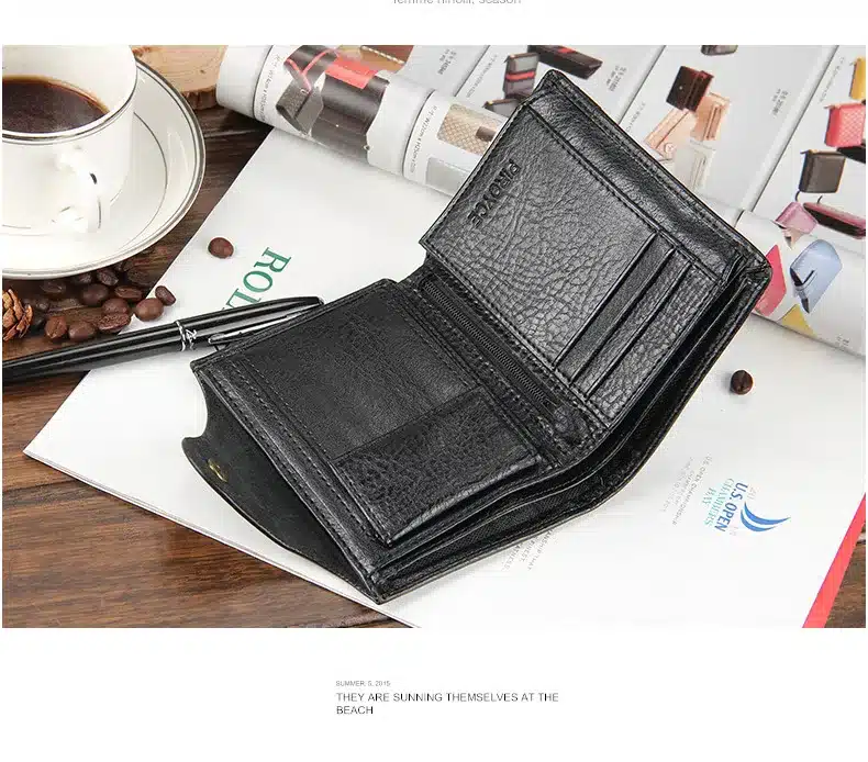 New 2018 Guaranteed Genuine Leather Brand Men Wallets Design Short Small Wallets Male Mens Purses Card Holder Carteras 23