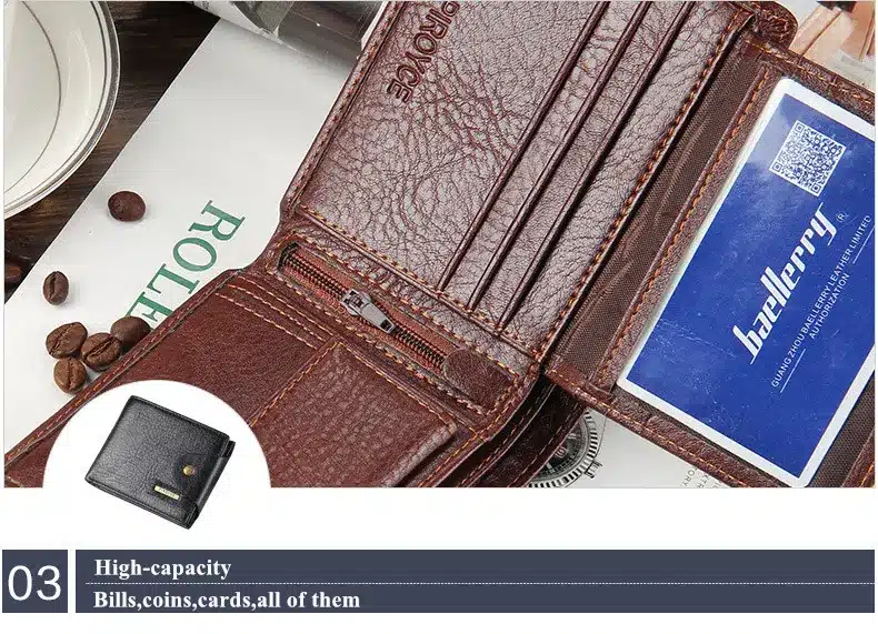 New 2018 Guaranteed Genuine Leather Brand Men Wallets Design Short Small Wallets Male Mens Purses Card Holder Carteras 29