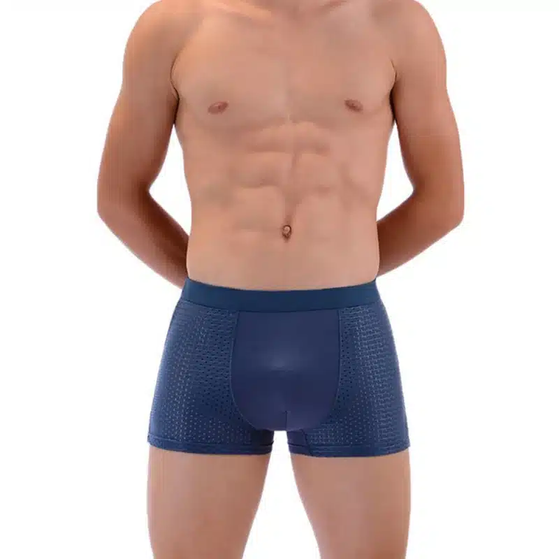 Fashion Comfortable Men's Super-elastic Hollow Breathable and Comfortable Antibacterial underwear Wholesale/ Retail boxers 2017 4