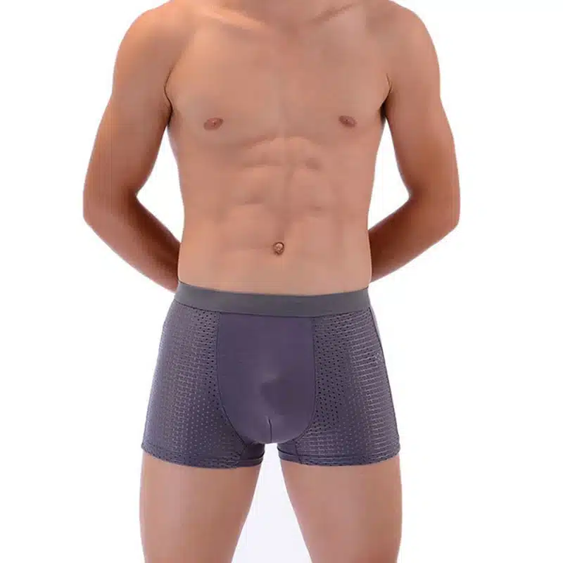 Fashion Comfortable Men's Super-elastic Hollow Breathable and Comfortable Antibacterial underwear Wholesale/ Retail boxers 2017 6
