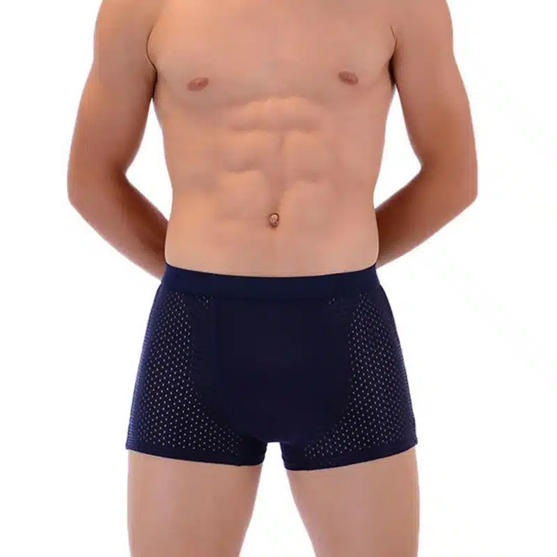 Fashion Comfortable Men's Super-elastic Hollow Breathable and Comfortable Antibacterial underwear Wholesale/ Retail boxers 2017 7
