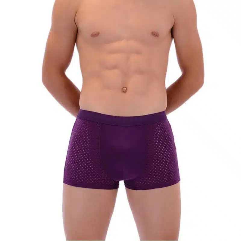 Fashion Comfortable Men's Super-elastic Hollow Breathable and Comfortable Antibacterial underwear Wholesale/ Retail boxers 2017 8