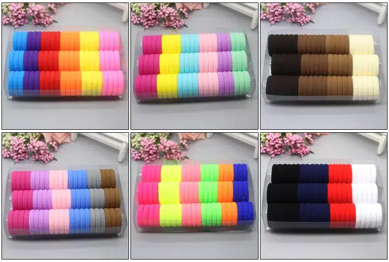 3cm 66pcs/pack Elastic Hair Bands Rope Scrunchie Hair Bands For Girls Haar Hair Accessories Kids Children Headwear kk1717 9