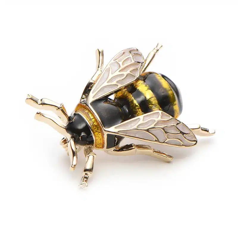 Wuli&Baby Enamel Bumblebee Brooches Men Women's Alloy Yellow Bee Insect Brooch Christmas Gift Broche Banquet Pins 12
