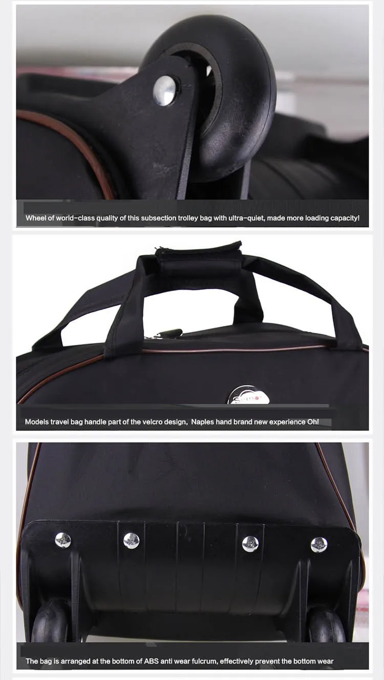 Women Waterproof High capacity Travel Bag Thick Style Rolling Suitcase Trolley Luggage lady Men Travel Bags Suitcase With Wheels 12