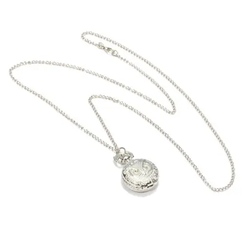 YCYS-Quartz Pendant Pocket Watch Chain Alloy Silver Arabic Numeral Owl 4