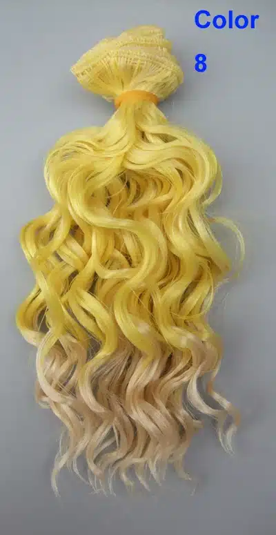 15 CM 25cm doll wigs heat resistant deep wave hair for blyth doll 1/3 1/4 1/6 BJD diy cloth doll wigs 20