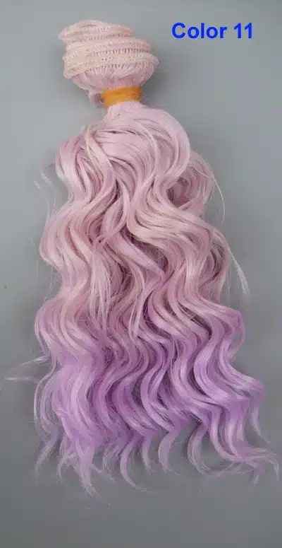 15 CM 25cm doll wigs heat resistant deep wave hair for blyth doll 1/3 1/4 1/6 BJD diy cloth doll wigs 23
