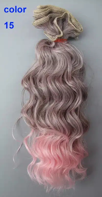 15 CM 25cm doll wigs heat resistant deep wave hair for blyth doll 1/3 1/4 1/6 BJD diy cloth doll wigs 27