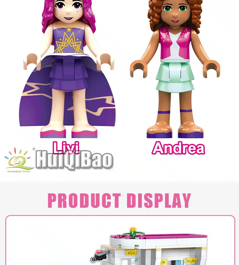 760PCS Pop Star Livi's House Building Block Compatible Legoing Friend For Girls DIY figures Bricks Educational Toys for children 18