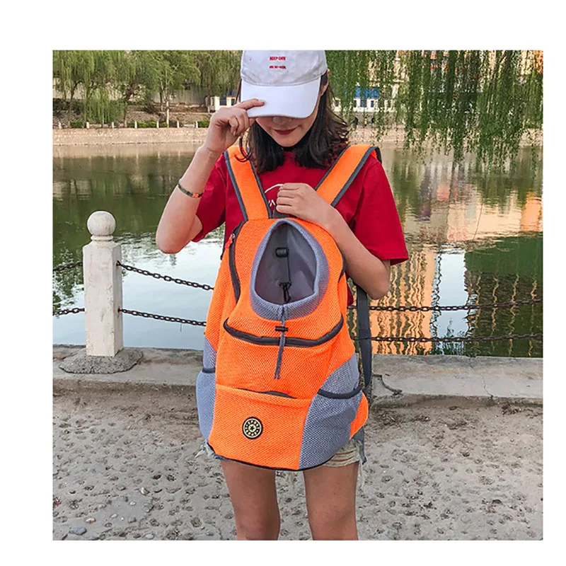 Venxuis Outdoor Pet Dog Carrier Bag Pet Dog Front Bag New Out Double Shoulder Portable Travel Backpack Mesh Backpack Head 17