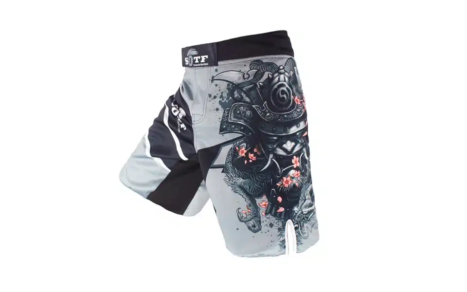 SOTF men's Japanese warrior gray sports fitness angle pants Tiger Muay Thai boxing shorts mma short kickboxing boxeo pretorian 4
