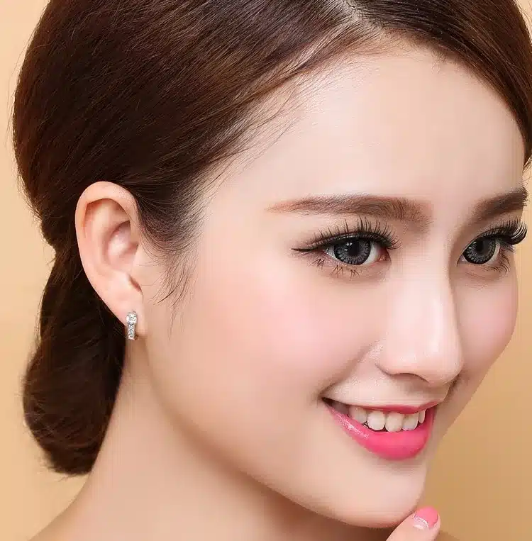 Fashion 925 sterling silver stud earrings jewelry luxury Rhinestone inlaid "U"design ear buckle earrings women jewelry 13