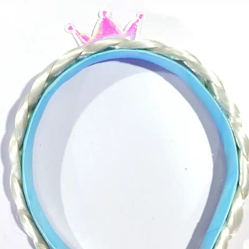 Elsa Anna Princess Cosplay Toy Braid Wig Hair Bands Children's Fiber Pigtails Accessories Holiday Doll Christmas Toys 18