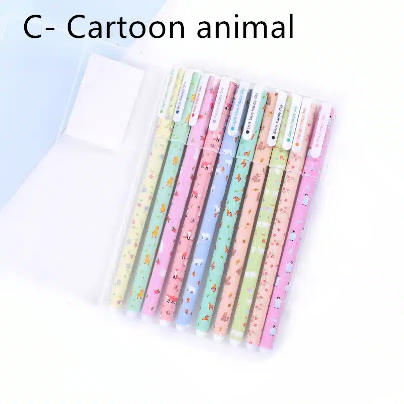 10 pcs/pack Color gel pen Cartoon animal Starry star Sweet floral pens 0.38mm ballpoint Stationery Office school supplies F308 19