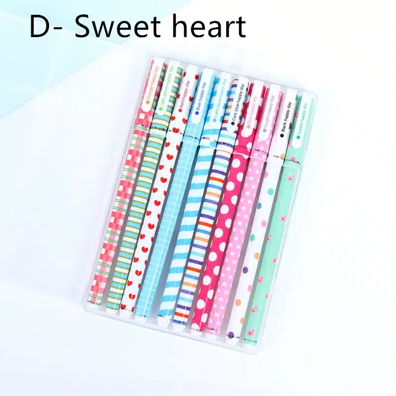 10 pcs/pack Color gel pen Cartoon animal Starry star Sweet floral pens 0.38mm ballpoint Stationery Office school supplies F308 20