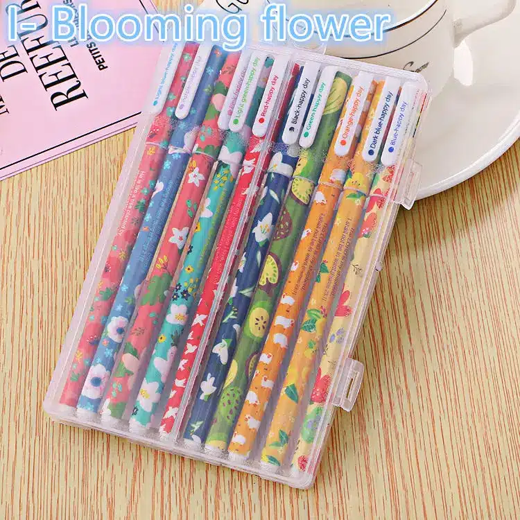 10 pcs/pack Color gel pen Cartoon animal Starry star Sweet floral pens 0.38mm ballpoint Stationery Office school supplies F308 25