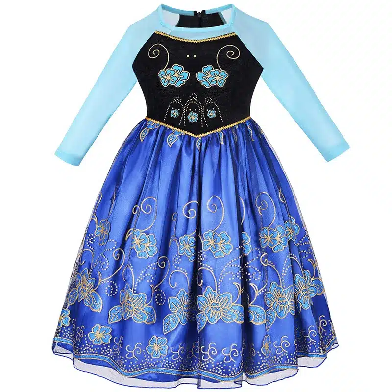 Frozen Dresses Princess Anna Dress for Girls Wedding Birthday Party Clothes Frozen Elsa Anna Cosplay Costumes Elza Elsa Dress 4