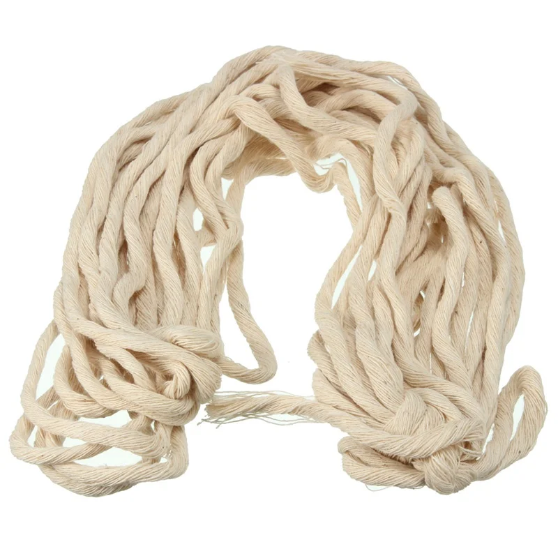 KiWarm High Quality 10 meters Dia.2-3mm Braided Cotton Core Candle Making Wick For Kerosene Burner Stove Oil Lamp DIY Accessory 5