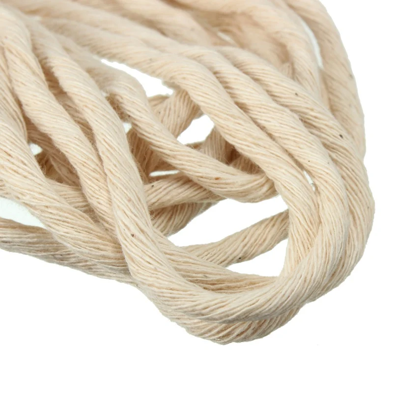 KiWarm High Quality 10 meters Dia.2-3mm Braided Cotton Core Candle Making Wick For Kerosene Burner Stove Oil Lamp DIY Accessory 7