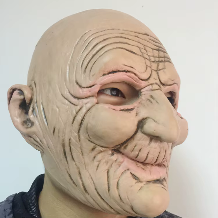 lateksist kortsulise vana mehe mask täiskasvanutele