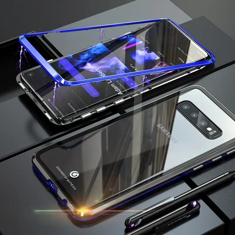 Magnetic Case sFor Samsung Galaxy S10 Plus S9 S8 Note 9 8 Metal Bumper Glass Cover For Galaxy coque Samsung S10 Plus Case S9Plus 2