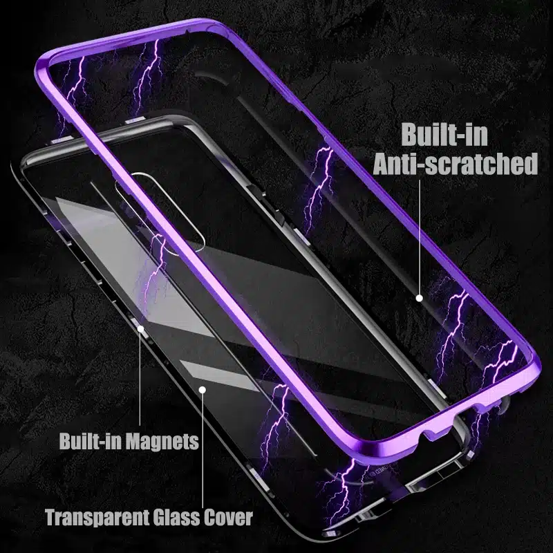 Magnetic Case sFor Samsung Galaxy S10 Plus S9 S8 Note 9 8 Metal Bumper Glass Cover For Galaxy coque Samsung S10 Plus Case S9Plus 4