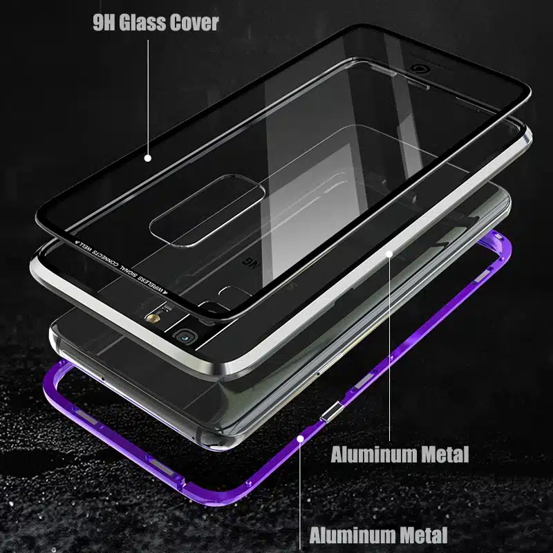 Magnetic Case sFor Samsung Galaxy S10 Plus S9 S8 Note 9 8 Metal Bumper Glass Cover For Galaxy coque Samsung S10 Plus Case S9Plus 5