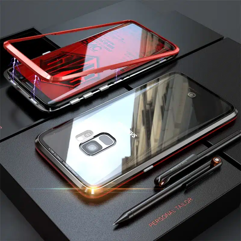 Magnetic Case sFor Samsung Galaxy S10 Plus S9 S8 Note 9 8 Metal Bumper Glass Cover For Galaxy coque Samsung S10 Plus Case S9Plus 8