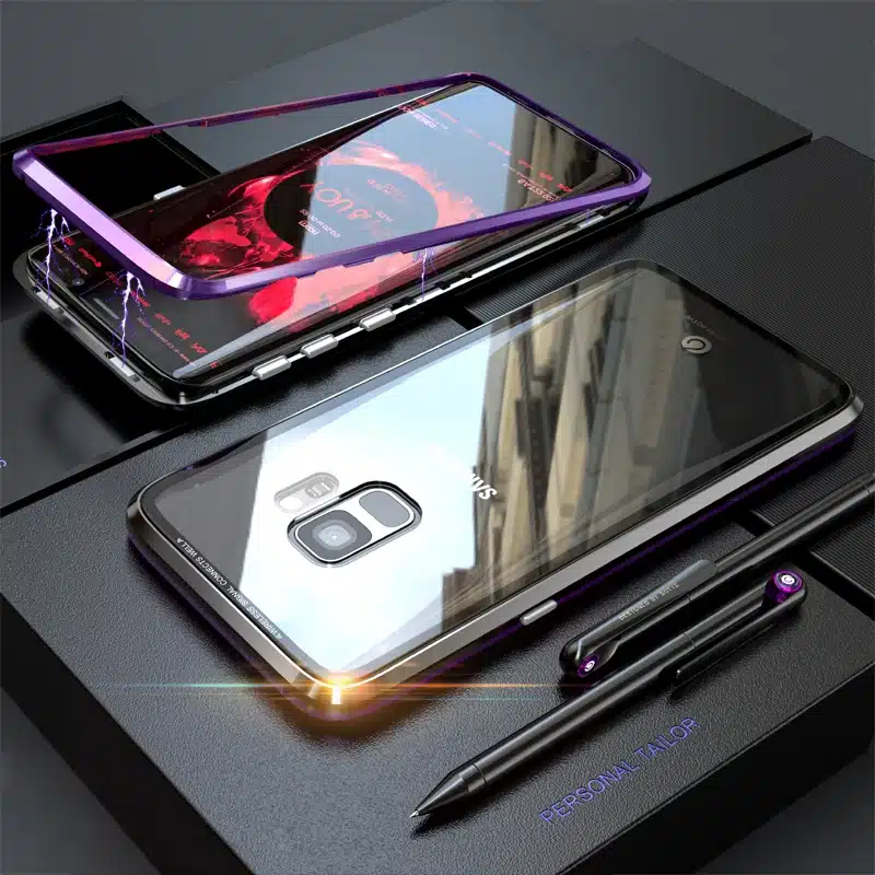 Magnetic Case sFor Samsung Galaxy S10 Plus S9 S8 Note 9 8 Metal Bumper Glass Cover For Galaxy coque Samsung S10 Plus Case S9Plus 9