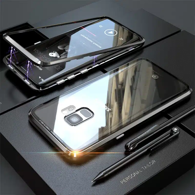 Magnetic Case sFor Samsung Galaxy S10 Plus S9 S8 Note 9 8 Metal Bumper Glass Cover For Galaxy coque Samsung S10 Plus Case S9Plus 11