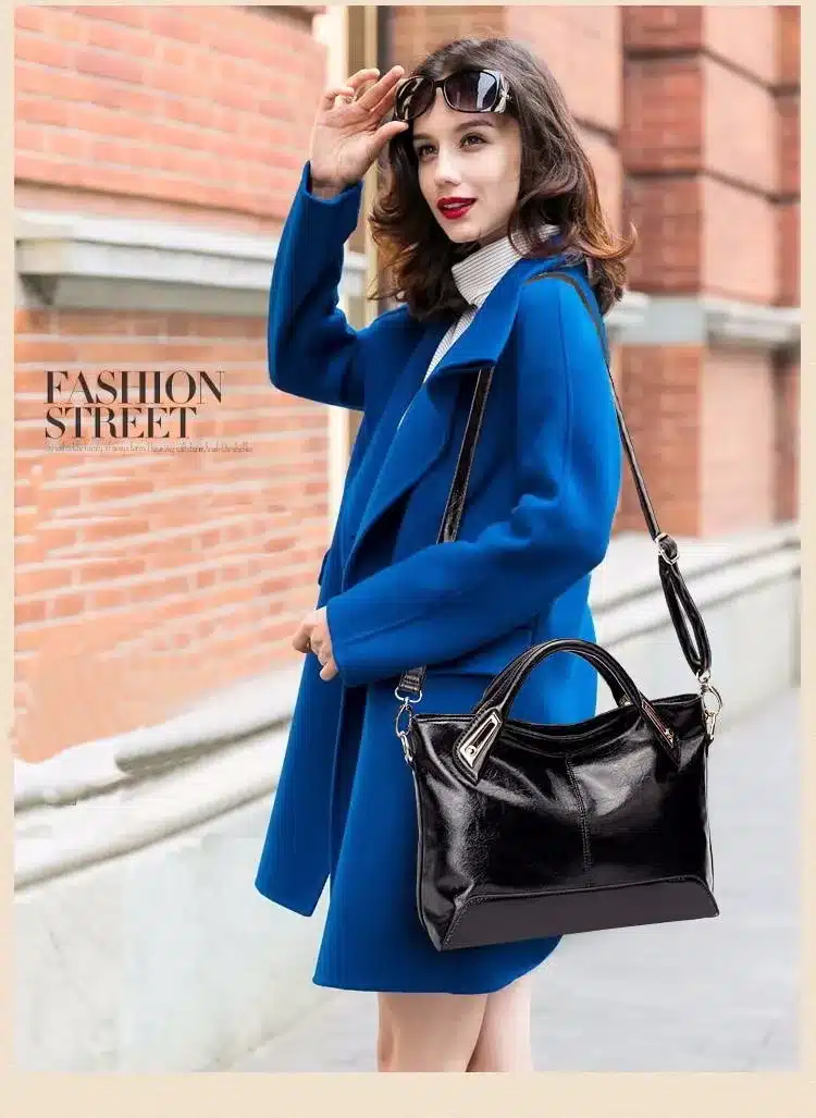 Women Oil Wax Leather Designer Handbags High Quality Shoulder Bags Ladies Handbags Fashion brand PU leather women bags WLHB1398 6