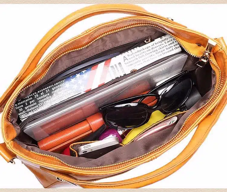 Women Oil Wax Leather Designer Handbags High Quality Shoulder Bags Ladies Handbags Fashion brand PU leather women bags WLHB1398 26