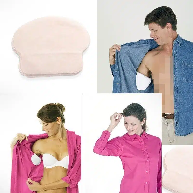 200X ( 100 Pairs ) Summer Deodorants Cotton Pads Underarm Armpit Sweat Pads Dress Disposable Stop Sweat Shield Guard Absorbing 23