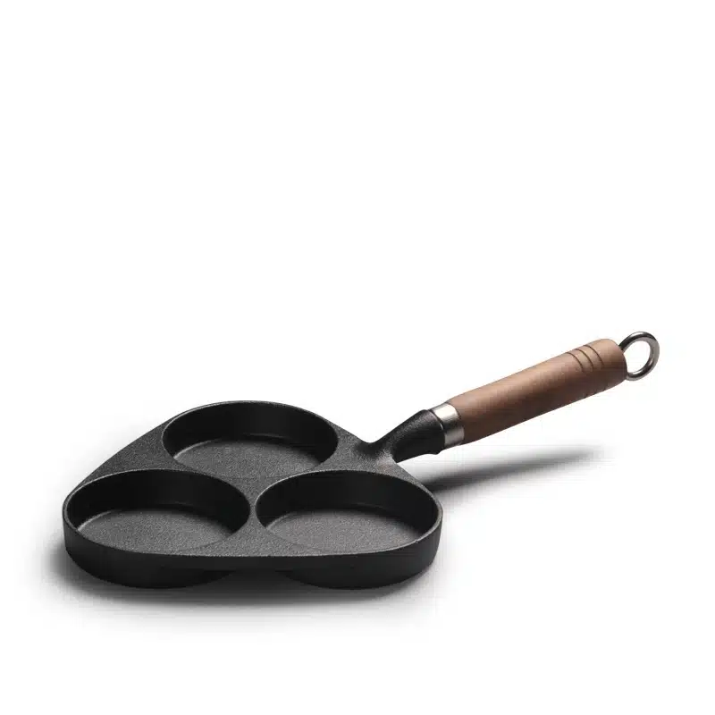 WHISM Multifunction Breakfast Fryer Skillet Non-stick Coating Omelette Pans Mini Three Hole Egg Pan Cast Iron Kitchen Frying Pan 17