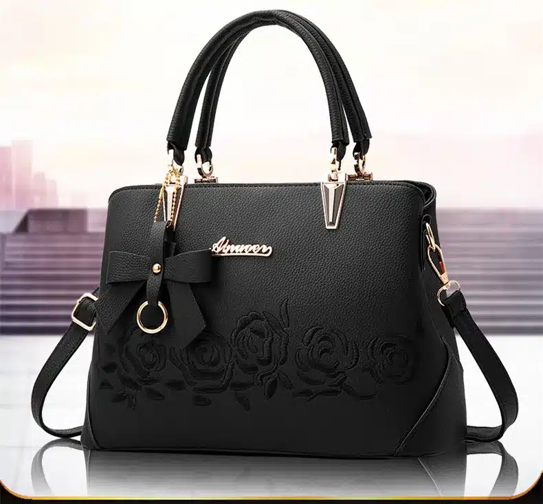 Women Bag Vintage Handbag Casual Tote Fashion Women Messenger Bags Shoulder Top-Handle Purse Wallet Leather 2018 New Black Blue 9