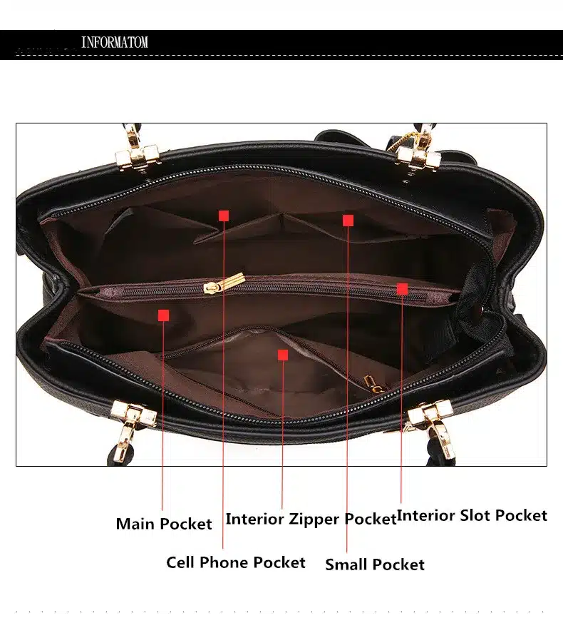 Women Bag Vintage Handbag Casual Tote Fashion Women Messenger Bags Shoulder Top-Handle Purse Wallet Leather 2018 New Black Blue 13