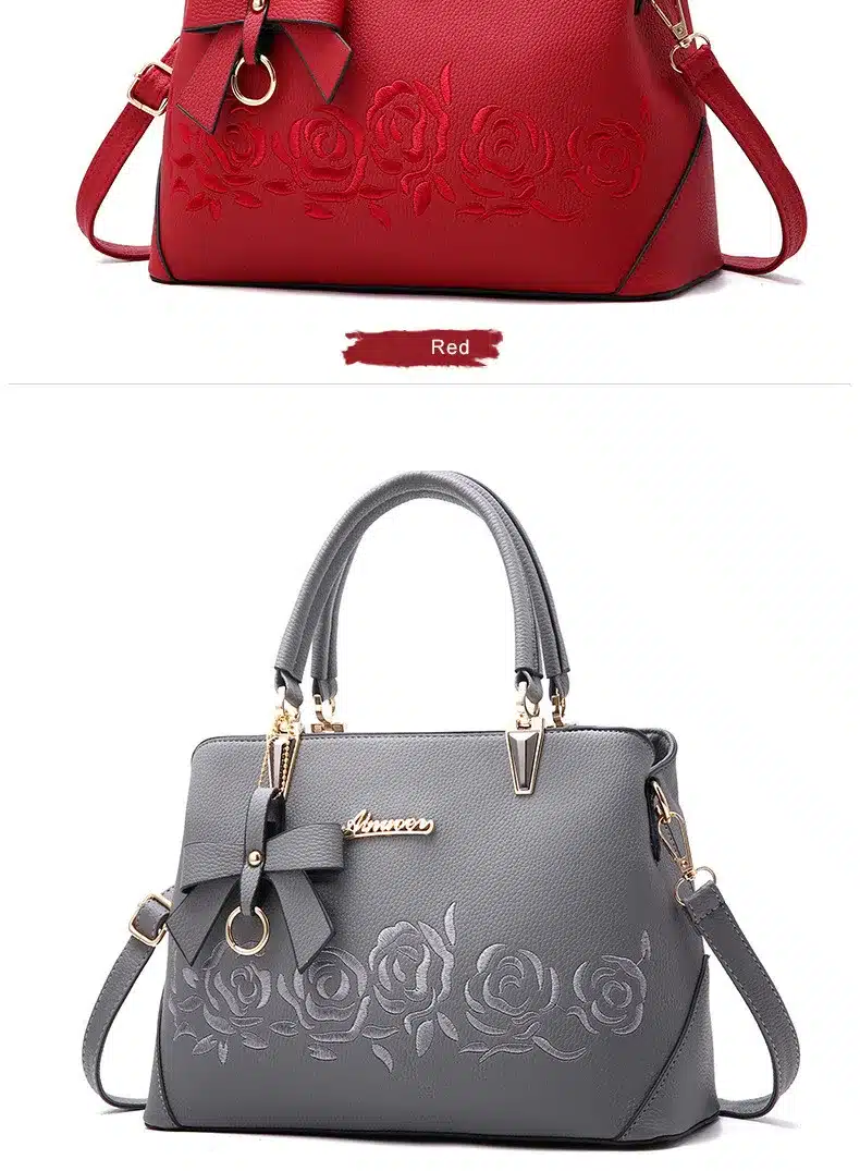 Women Bag Vintage Handbag Casual Tote Fashion Women Messenger Bags Shoulder Top-Handle Purse Wallet Leather 2018 New Black Blue 17