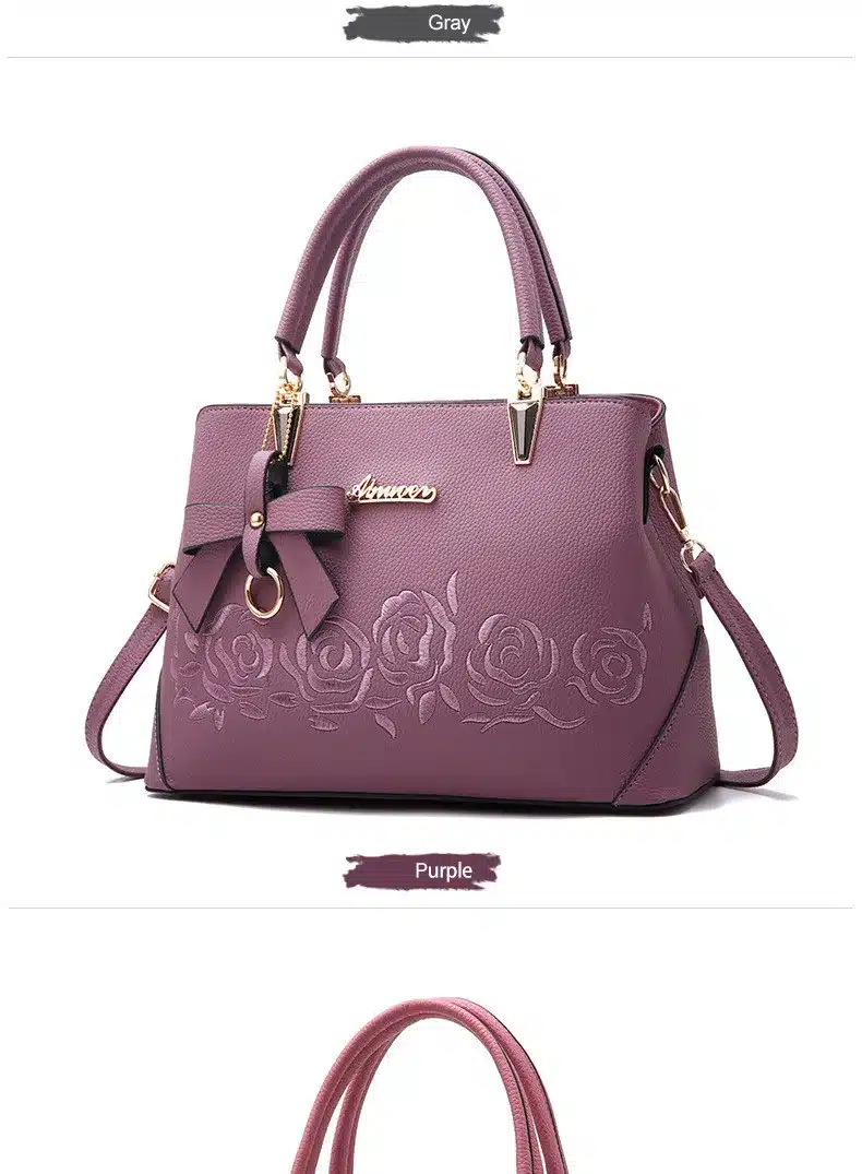 Women Bag Vintage Handbag Casual Tote Fashion Women Messenger Bags Shoulder Top-Handle Purse Wallet Leather 2018 New Black Blue 18