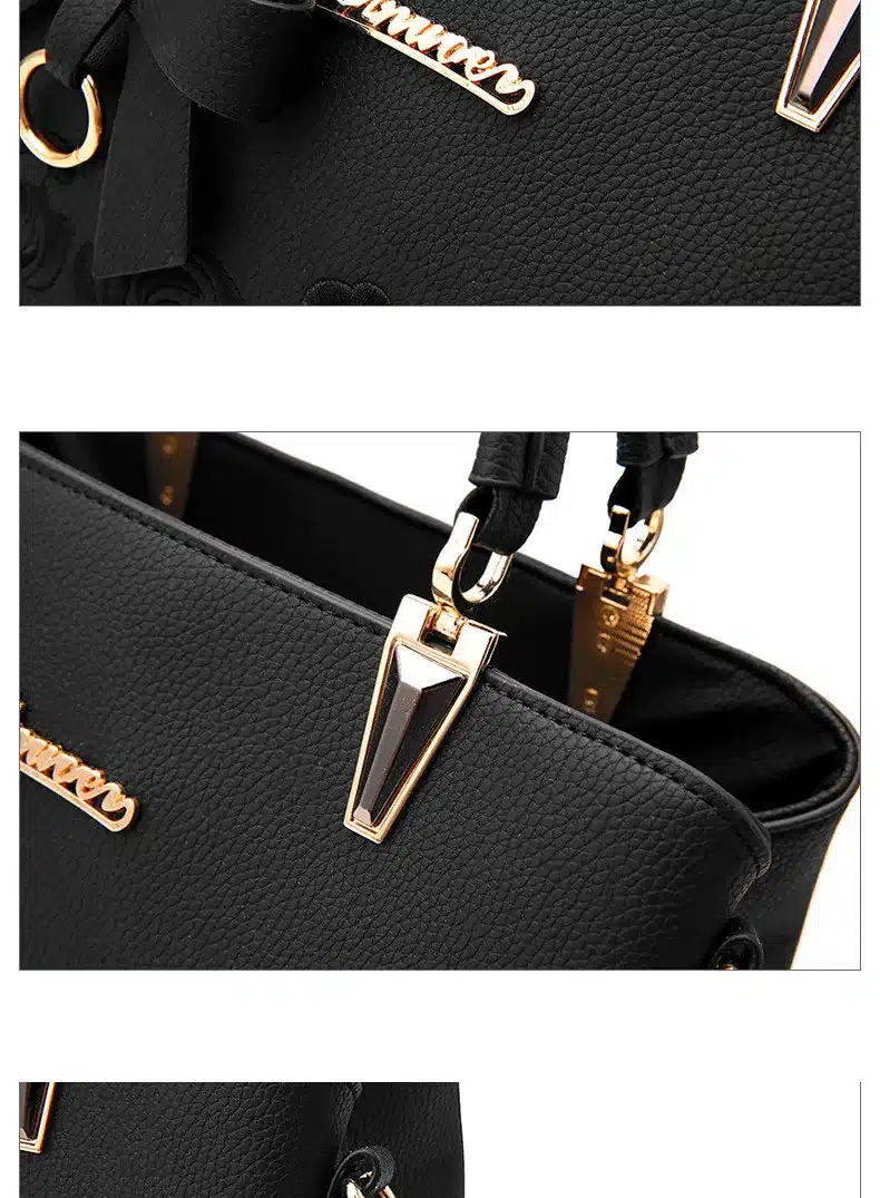 Women Bag Vintage Handbag Casual Tote Fashion Women Messenger Bags Shoulder Top-Handle Purse Wallet Leather 2018 New Black Blue 24
