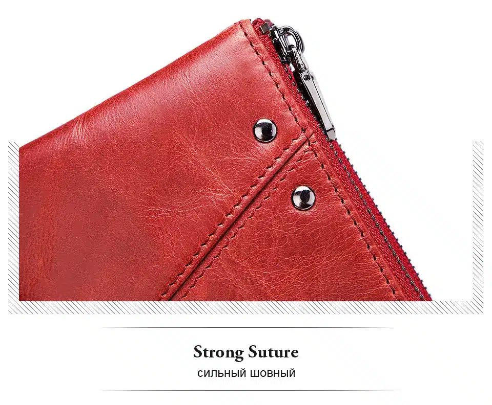 GZCZ 2019 Fashion Women Wallet Genuine Leather Zipper Design Female Short Rfid Purse With ID Card Holder Coin Pockets Mini Walet 28
