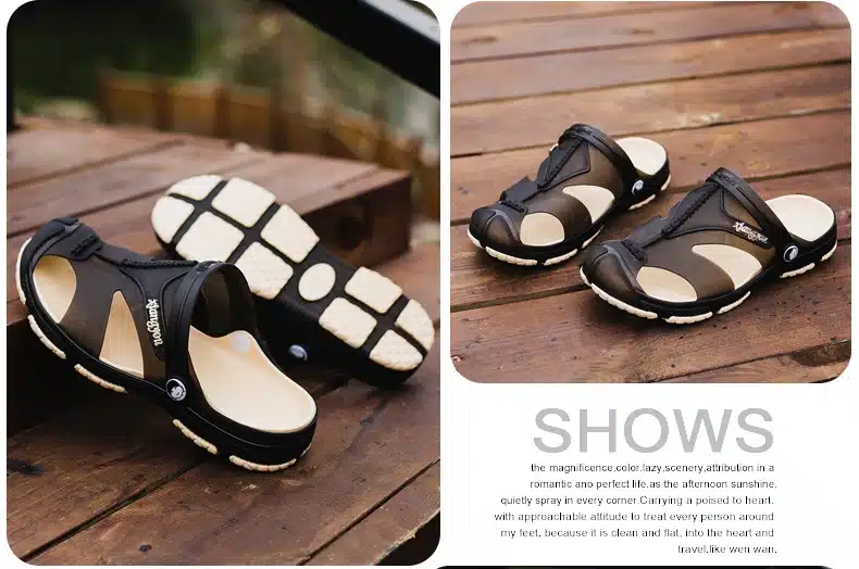 2019 Summer Men's Slippers Clogs Slip-On Garden Shoes Breathable Man Sandals Plus Size Male Beach Shoes Flip Flops Quick Dry 12